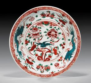 porcelain - red Chinese plate.jpg